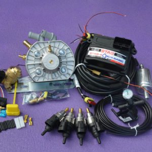 Підкапотна частина газового встановлення на 4 пок., 4 цил. Stag-4 Q-Box Basic+KME Silver+Barracuda