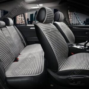 Чохли-накидки на сидіння салону авто з алькантари Elegant (сірий колір), 700 113
