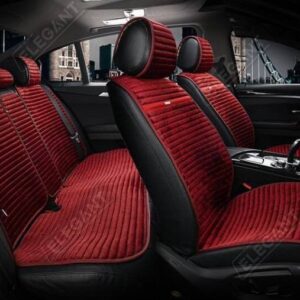 Чохли-накидки на сидіння салону авто з алькантари Elegant (червоний колір), 700 111