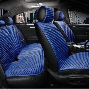 Чохли-накидки на сидіння салону авто з алькантари Elegant (синій колір), 700 112