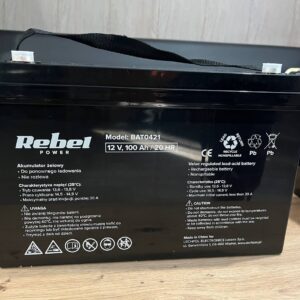 Акумулятор гелевий Rebel, модель BAT0421 (12V, 100Ah, 20HR)