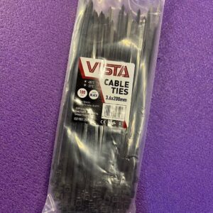 Стяжки (хомут) чорні 3,6х200 “Vista” (упаковка)