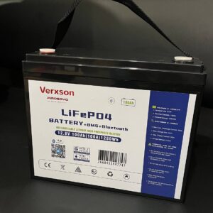Літіо-залізо-фосфатний акумулятор Verxson 100Ah 12.8V 1280h+ вбудований BMS+Bluetooth