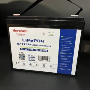 Літіо-залізний фосфатний акумулятор Verxson LiFePO4 75Ah 12.8v+BMS+Bluetooth
