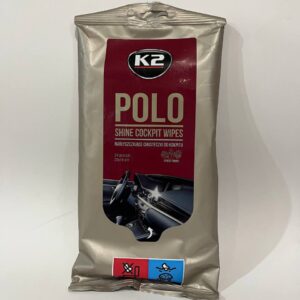 K2 Серветка волога для очищення панелі приладів та пластикових деталей POLO SHINE COCKPIT WIPES24 шт
