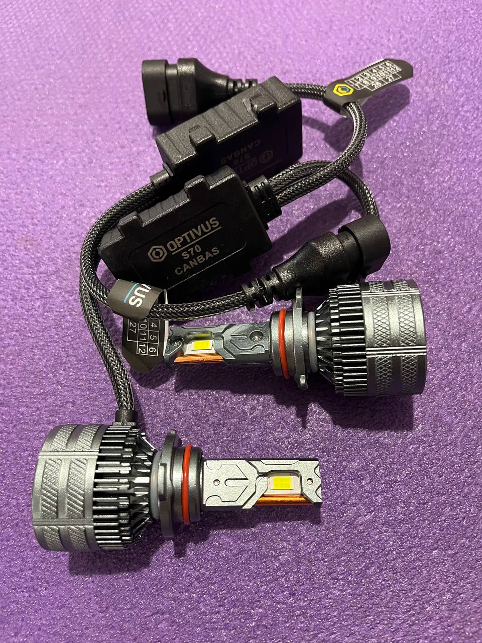 Led-лампи OPTIVUS S70 HB4 12-24V 70W 12000L Canbus 6000K з активним охолодженням