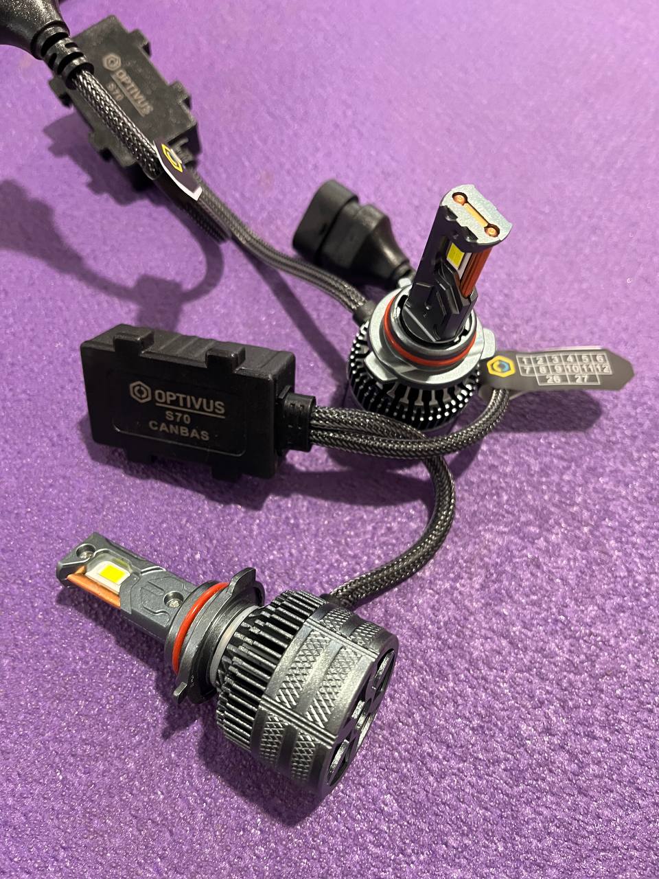 Led-лампи OPTIVUS S70 HB4 12-24V 70W 12000L Canbus 6000K з активним охолодженням